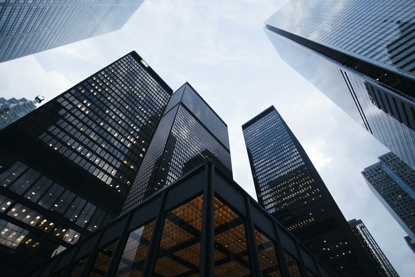 Modern commercial building after post-construction cleaning